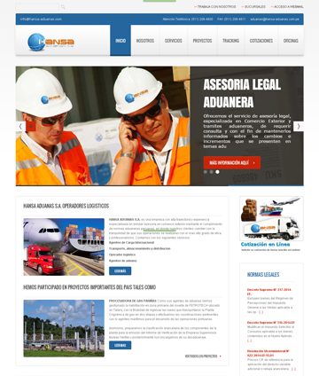 Pagina web Hansa Aduanas